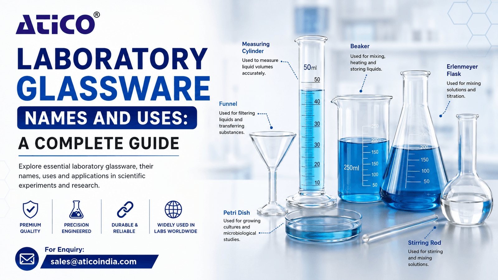 Laboratory Glassware Names and Uses